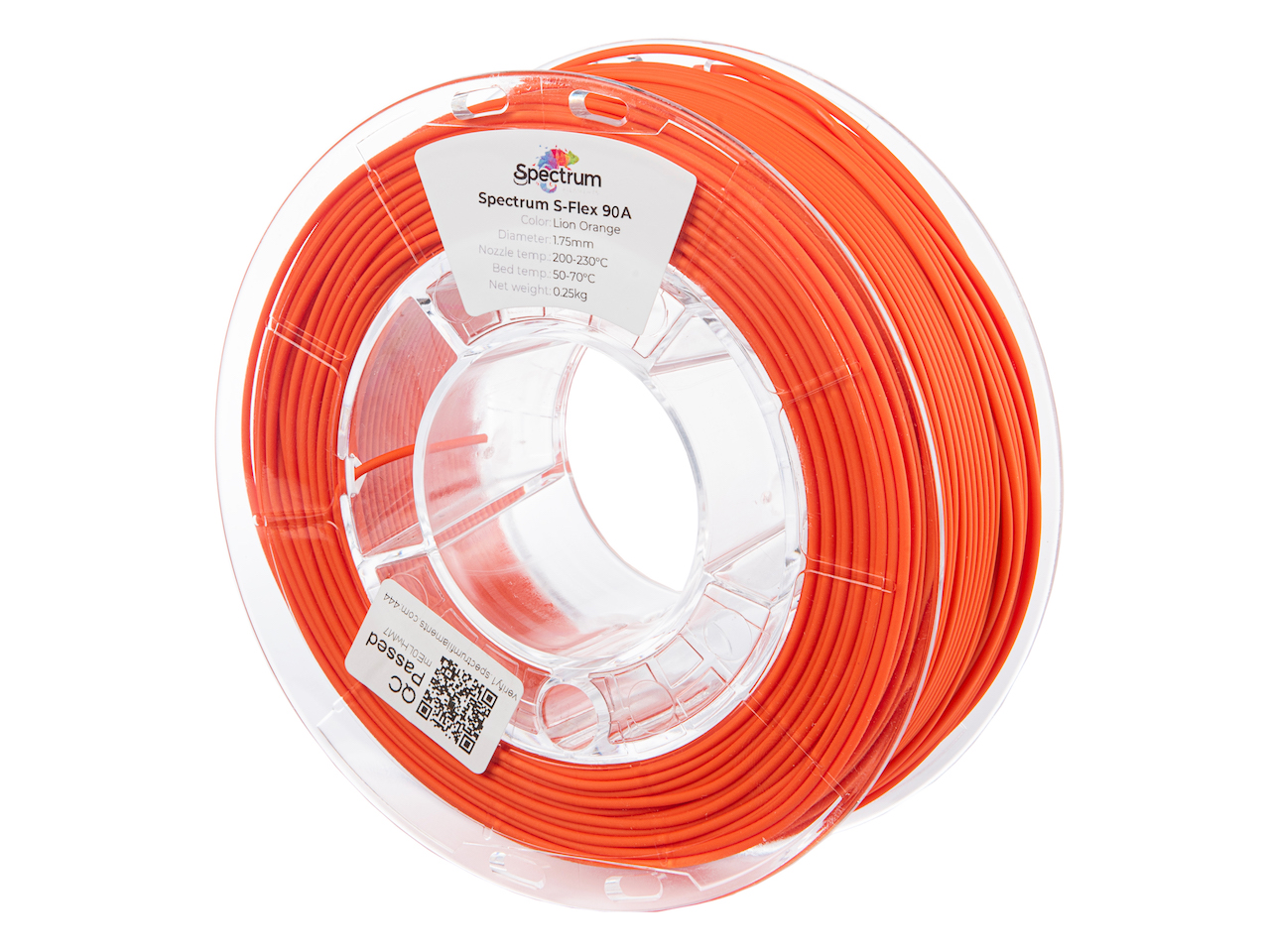 Spectrum 80251 3D filament, S-Flex 90A, 1,75mm, 250g, lion orange