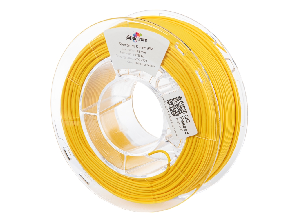 Spectrum 80524 3D filament, S-Flex 98A, 1,75mm, 250g, bahama yellow