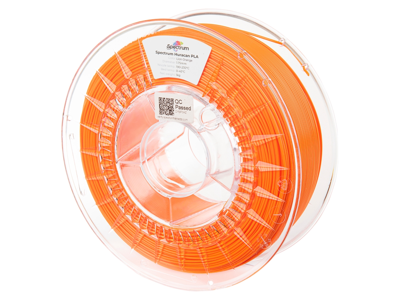 Spectrum 80925 3D filament, Huracan PLA, 1,75mm, 1000g, LION ORANGE