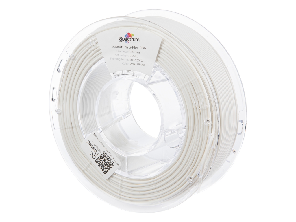 Spectrum 80522 3D filament, S-Flex 98A, 1,75mm, 250g, polar white