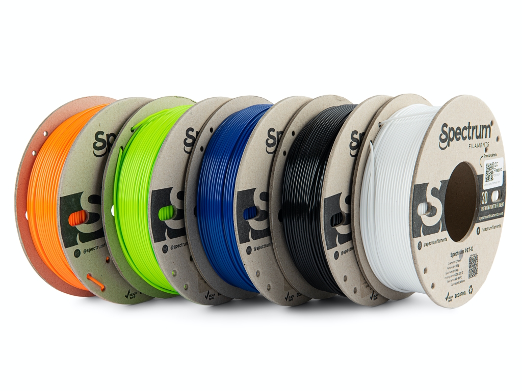 Spectrum 80748 3D filament, Premium PET-G, 1,75mm, 5x250g, mix Artic White, Deep Black, Lion Orange, Navy Blue, Lime Green