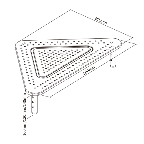 Držák podstavec pod monitor GEMBIRD MS-TABLE-02, černý