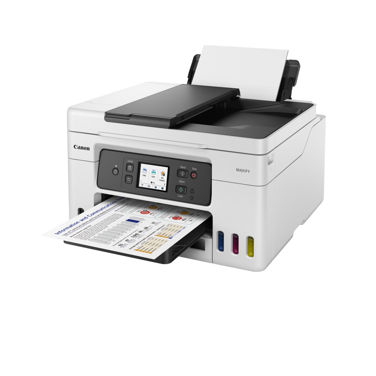 Canon MAXIFY šedá GX3440 (doplnitelné zásobníky inkoustu) - MF (tisk,kopírka,sken,fax,cloud), USB, Wi-Fi, A4 18/min..