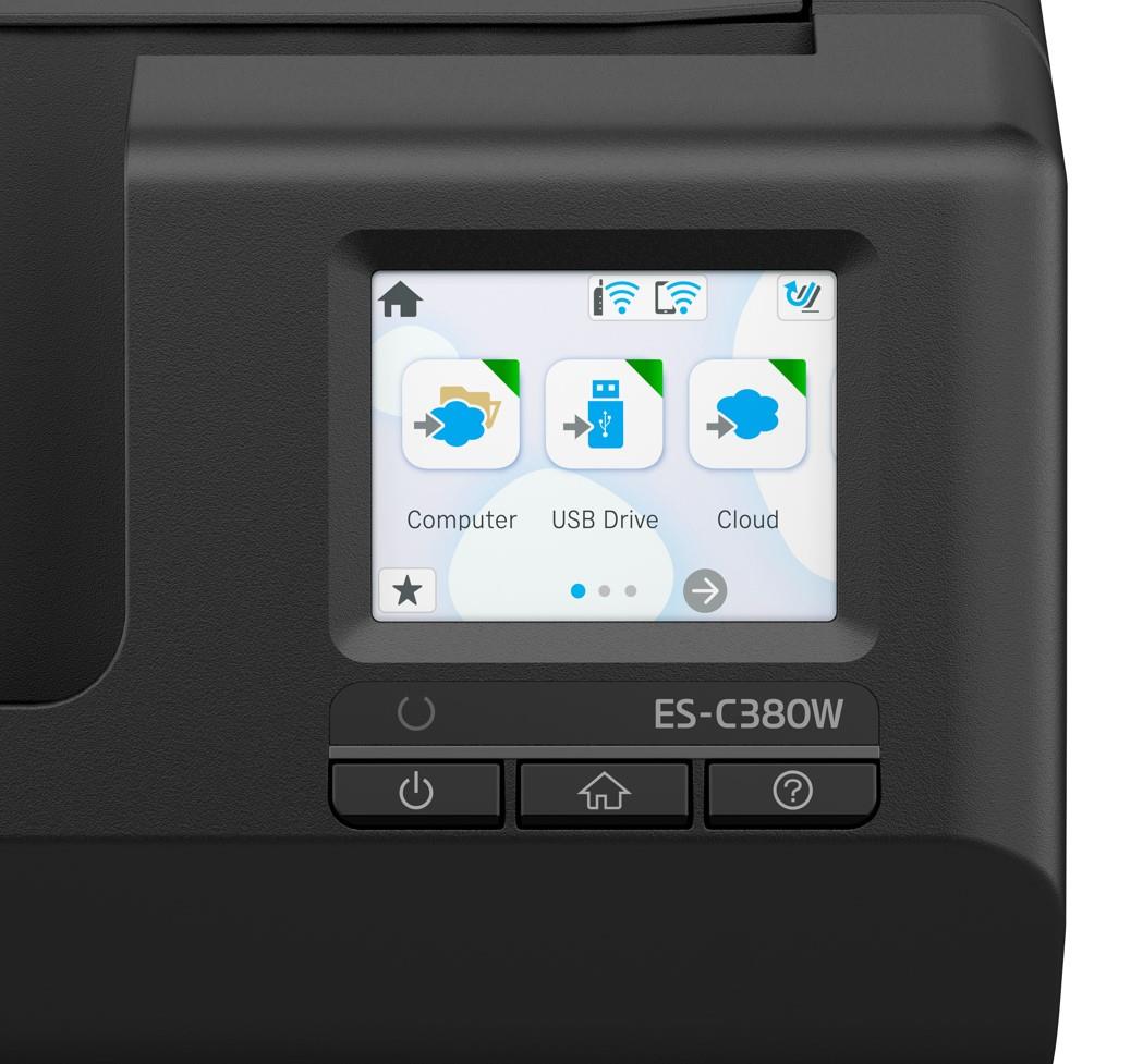 Epson ES-C380W B11B269401 skener.



Kompaktní síťový skener formátu A4 s malým instalačním prostorem, všestranným ovládáním předloh a nízkým příkonem.
Poloha dráhy otáčení ve tvaru U skeneru umožňuje skenovat papír, aniž by došlo ke zvětšení instalačního prostoru zařízení.
Kliknutím na obrázek přejdete na oficiální stránky od společnosti EPSON.
Extrémně kompaktní
Nejmenší instalační prostor, i během provozu
Všestrannost
Skenování cestovních pasů, stvrzenek, faktur, karet a dalších položek
ScanWay
Skenování bez použití počítače do oblíbených cloudových služeb
Nižší dopad na životní prostředí
Až 30 % výrobního materiálu tvoří recyklovaný plast
Dva v jednom
Dráha otáčení ve tvaru U a přímá dráha přinášejí dva skenery v jednom






Specifikace



Technologie


Typ skeneru
Skener s podavačem


Optické rozlišení (ADF)
600 dpi x 600 dpi (horizontálně x vertikálně)


Minimální velikost dokumentu ADF
50,8 mm x 50,8 mm (horizontálně x vertikálně)


Maximální velikost dokumentu ADF
215,9 mm x 5.588 mm (horizontálně x vertikálně)


Formáty papíru
A4 (21.0x29,7 cm), Pohlednice, Vizitky, Letter, A5 (14,8x21,0 cm), A6 (10,5x14,8 cm), B5, B6, Plastové karty, Legal


Hloubka barev
Vstup: 30 bitů Barva / 10 bitů Černobíle , Výstup: 24 bitů Barva / 8 bitů Černobíle


Kategorie
Malé a kompaktní, Síť


Skener


Zdroj světla
Technologie ReadyScan LED


Výstupní rozlišení
75, 100, 150, 200, 240, 300, 400, 600, 1200 dpi


Rychlost skenování


Rychlost skenování
Černobíle: 30 Str./min - Barva: 30 Str./min měřeno pomocí Velikost: A4 , Rozlišení: 300 dpi, Černobíle: 60 obr./min - Barva: 60 obr./min měřeno pomocí Velikost: A4 , Rozlišení: 300 dpi


Rychlost skenování
30 str./min


Zpracování papíru/médií


Kapacita papíru ADF
20 Listy


Gramáž papíru ADF
Automatické podávání: 40 - 413 g/m2


Typ automatického podavače dokumentů
Jednoprůchodové oboustranné skenování


Spolehlivost denní kapacity
3.500 Strany


Automatický podavač dokumentů
20 Strany


Duplexní skenování
Ano


Funkce skenování


Funkce a vlastnosti
Odstranění/vylepšení barev RGB, Přeskočení prázdných stran, Sešívání formátu A3 (bez vodítka listů), Odstranění děr, Rozšířená editace obrazu, Automatická korekce zkosení, Automatická rotace obrazu, Vylepšení textu, Vyhlazování hran, Doostření (neostrá maska)


Výstupní formáty
BMP, JPEG, TIFF, multi-TIFF, PDF, prohledávatelné PDF, PDF/A, PNG


Vlastnosti komprese souborů
Hardwarová komprese JPEG


Advanced document integration
E-mail, FTP, Microsoft SharePoint®, Tisk, Webové složky, Složky v síti, USB, Počítač (Epson Document Capture Pro)


Skenovací objem
3.500 stran za den


Možnosti připojení řídicí jednotky


Rozhraní
Hi-Speed USB - kompatibilní s rozhraním USB 2.0, bezdrátová síť LAN IEEE 802.11a/b/g/n, Wi-Fi Direct


Obecné informace


Napájení
AC 100 V - 240 V


Rozměry výrobku
296 x 104 x 125 mm (šířka x hloubka x výška)


Hmotnost výrobku
1,9 kg


Ovladače
Epson Scan2 (TWAIN), SANE (Linux), WIA (Windows), ICA (systém Mac)


Obsažený software
Epson Device Admin (Správce zařízení Epson), Epson Scan 2, Epson ScanSmart


Kompatibilní operační systémy
Mac OS 10.10.x, Mac OS 10.11, Mac OS 10.9.x, Mac OS X 10.12.x, Mac OS X 10.13.x, Windows 10 (32/64 bit), Windows 11, Windows 7 (32/64 bit), Windows 8 (32/64bitová verze), Windows Server 2003 (32/64bitová verze), Windows Server 2008 (32/64bitová verze), Windows Server 2008 R2, Windows Server 2012 (64bit), Windows Server 2012 R2, Windows Server 2016


Spotřeba energie
10 W, 4 W (ekonomický), 1 W (pohotovostní režim)


Vlhkost vzduchu
Provoz 15% - 80%, skladování 15% - 85%


Teplota
Provoz 5° C - 35° C, skladování -25° C - 60° C


Doplňky
Roller Assembly Kit






Co je v krabici
Hlavní zařízení
Napájecí kabel
Návod k instalaci
USB kabel
Záruční dokument

 


 

Chcete ZDARMA prodloužit záruku na 3 roky?