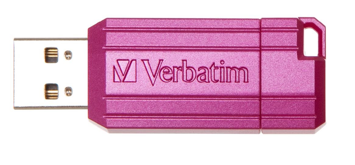 VERBATIM Flash Disk 16GB Hi-Speed Store 'n' Go, Pinstripe, USB 2.0, Hot růžová