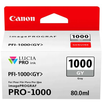 Canon PFI-1000GY, 0552C001 sivá (grey) originálna atramentová cartridge.
 
Prečo kúpiť našu originálnu náplň Canon?
 
 

Originálne cartridge = záruka priamo od výrobcu tlačiarne
100% použitie v tlačiarni - spoľahlivá a bezproblémová tlač
Použitím originálnej náplne predlžujete životnosť tlačiarne
Osvedčená špičková kvalita - jasný a čitateľný text, jemná grafika, kvalitnejšie obrázky
Použitie originálnej kazety ponúka rýchly a vysoký výkon a napriek tomu stabilné výsledky = EFEKTÍVNA TLAČ
Jednoduchá inštalácia a údržba
Zabezpečujeme bezplatnú recykláciu originálnych náplní
Garancia Vašej spokojnosti pri použití našej originálnej náplne
0552C001