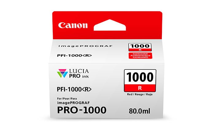 Canon PFI-1000R, 0554C001 červená (red) originálna atramentová cartridge.
 
Prečo kúpiť našu originálnu náplň Canon?
 
 

Originálne cartridge = záruka priamo od výrobcu tlačiarne
100% použitie v tlačiarni - spoľahlivá a bezproblémová tlač
Použitím originálnej náplne predlžujete životnosť tlačiarne
Osvedčená špičková kvalita - jasný a čitateľný text, jemná grafika, kvalitnejšie obrázky
Použitie originálnej kazety ponúka rýchly a vysoký výkon a napriek tomu stabilné výsledky = EFEKTÍVNA TLAČ
Jednoduchá inštalácia a údržba
Zabezpečujeme bezplatnú recykláciu originálnych náplní
Garancia Vašej spokojnosti pri použití našej originálnej náplne
0554C001