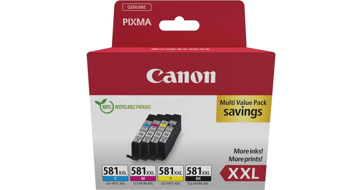 Canon CLI-581XXL 1998C006 barevná (CMYK) sada originální cartridge