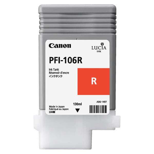 Canon PFI-106R, 6627B001 červená (red) originálna cartridge.
 
Prečo kúpiť našu originálnu náplň Canon?
 
 

Originálne cartridge = záruka priamo od výrobcu tlačiarne
100% použitie v tlačiarni - spoľahlivá a bezproblémová tlač
Použitím originálnej náplne predlžujete životnosť tlačiarne
Osvedčená špičková kvalita - jasný a čitateľný text, jemná grafika, kvalitnejšie obrázky
Použitie originálnej kazety ponúka rýchly a vysoký výkon a napriek tomu stabilné výsledky = EFEKTÍVNA TLAČ
Jednoduchá inštalácia a údržba
Zabezpečujeme bezplatnú recykláciu originálnych náplní
Garancia Vašej spokojnosti pri použití našej originálnej náplne
6627B001