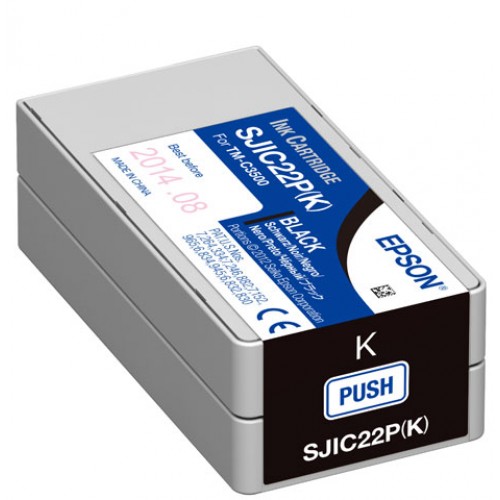 Epson GJIC5(K) C13S020563 pre ColorWorks, čierna (black) originálna cartridge.
Prečo kupovať naše originálne čierne (black) atramentové cartridge Epson pre tlačiarne ColorWorks?

Tlačte vysokokvalitné farebné etikety, ako sú obaly na nápoje, potraviny alebo dokonca farmaceutické výrobky
Odlíšte svoje výrobky od konkurencie pomocou farebných štítkov
Rýchloschnúce, vysokokvalitné atramentové pigmenty
Vytvárajte odolné štítky, ktoré sú odolné voči vode, rozmazaniu a vyblednutiu
Garancia vašej spokojnosti s našou čiernou (black) atramentovou kazetou

Kód dodávateľa: C13S020563