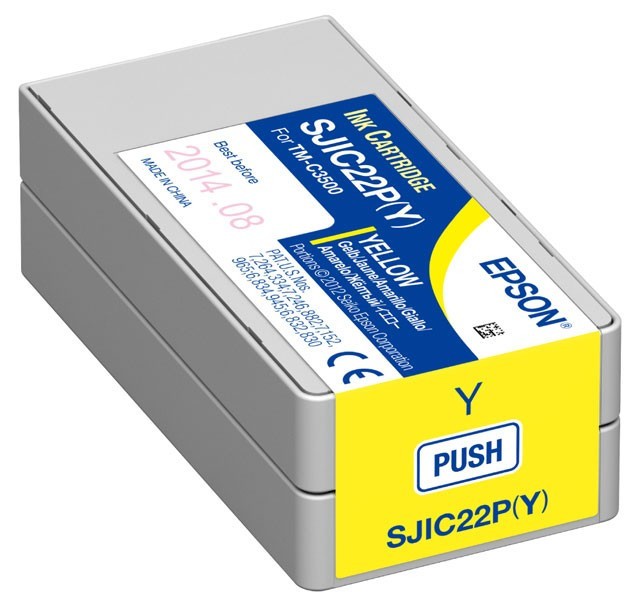 Epson GJIC5(Y) C13S020566 pro ColorWorks, žlutá (yellow) originální cartridge