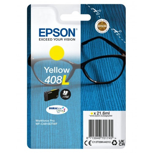 Epson 408L C13T09K44010 žltá (yellow) originálna cartridge.
   Originálne cartridge = záruka priamo od výrobcu tlačiarne 100% použitie v tlačiarni - spoľahlivá a bezproblémová tlač Použitím originálnej náplne predlžujete životnosť tlačiarne Osvedčená špičková kvalita - jasný a čitateľný text, jemná grafika, kvalitnejšie obrázky Použitie originálnej kazety ponúka rýchly a vysoký výkon a napriek tomu stabilné výsledky = EFEKTÍVNA TLAČ Jednoduchá inštalácia a údržba Zabezpečujeme bezplatnú recykláciu originálnych náplní Garancia Vašej spokojnosti pri použití našej originálnej náplne  Kód výrobcu: C13T09K44010