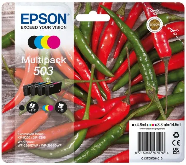 Epson 503 T09Q640 C13T09Q64010 barevná (CMYK) sada originální cartridge