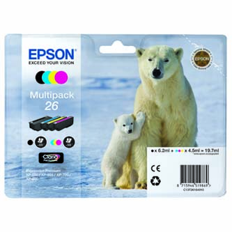 Epson 26 T2616 CMYK multipack originálna cartridge.
 
Prečo kúpiť našu originálnu náplň Epson?
 
 

Originálne cartridge = záruka priamo od výrobcu tlačiarne
100% použitie v tlačiarni - spoľahlivá a bezproblémová tlač
Použitím originálnej náplne predlžujete životnosť tlačiarne
Osvedčená špičková kvalita - jasný a čitateľný text, jemná grafika, kvalitnejšie obrázky
Použitie originálnej kazety ponúka rýchly a vysoký výkon a napriek tomu stabilné výsledky = EFEKTÍVNA TLAČ
Jednoduchá inštalácia a údržba
Zabezpečujeme bezplatnú recykláciu originálnych náplní
Garancia Vašej spokojnosti pri použití našej originálnej náplne
C13T26164020