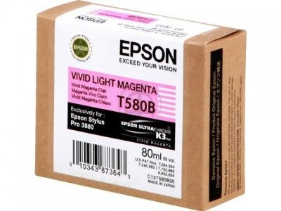 Epson T580B00 svetle purpurová (light magenta) originálna cartridge
