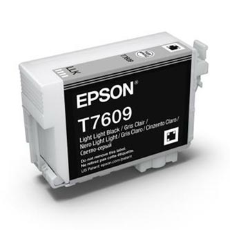 Epson T7609 T76094010 světle černá (light black) originální cartridge.
Proč koupit naši originální náplň?

Originální cartridge = záruka přímo od výrobce tiskárny
100 % použití v tiskárně - spolehlivý a bezproblémový tisk
Použitím originální náplně prodlužujete životnost tiskárny
Osvědčená špičková kvalita - jasný a čitelný text, jemná grafika, kvalitnější obrázky
Použití originální kazety nabízí rychlý a vysoký výkon a přesto stabilní výsledky = EFEKTIVNÍ TISK
Jednoduchá instalace a údržba
Zajišťujeme bezplatnou recyklaci originálních náplní
Garance Vaší spokojenosti s použitím naší originální náplně

Kód výrobce: C13T76094010