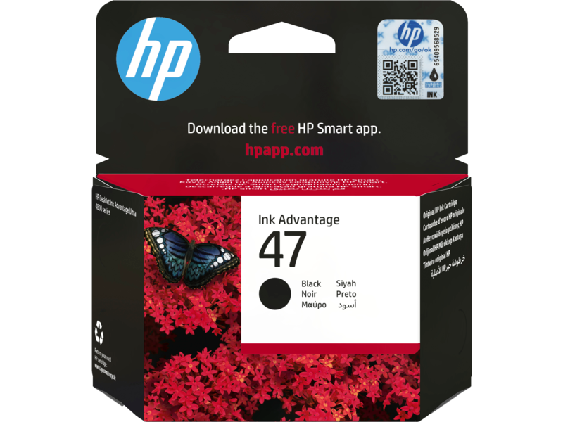 HP 47 6ZD21AE černá (black) originální cartridge