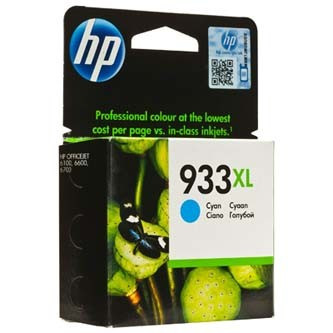 HP č.933XL CN054AE azurová (cyan) originální cartridge.
Proč koupit naši originální náplň?

Originální cartridge = záruka přímo od výrobce tiskárny
100 % použití v tiskárně - spolehlivý a bezproblémový tisk
Použitím originální náplně prodlužujete životnost tiskárny
Osvědčená špičková kvalita - jasný a čitelný text, jemná grafika, kvalitnější obrázky
Použití originální kazety nabízí rychlý a vysoký výkon a přesto stabilní výsledky = EFEKTIVNÍ TISK
Jednoduchá instalace a údržba
Zajišťujeme bezplatnou recyklaci originálních náplní
Garance Vaší spokojenosti s použitím naší originální náplně

Kód výrobce: CN054AE