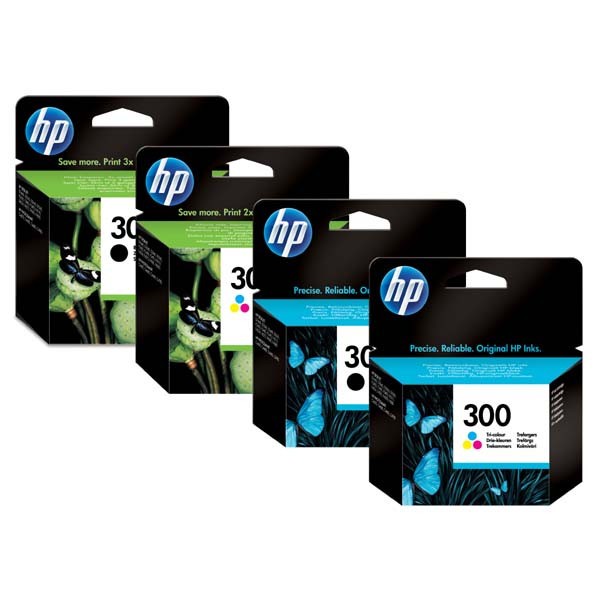 HP originálna cartridge CN637EE, HP 300, black/color, blistr, 2 x 200 str., 2x4ml, HP 2-pack, CC640EE a CC643EE, DeskJet D2560, F4280.