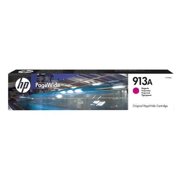 HP 913A F6T78AE purpurová (magenta) originální cartridge.
Proč koupit naši originální náplň?

Originální cartridge = záruka přímo od výrobce tiskárny
100 % použití v tiskárně - spolehlivý a bezproblémový tisk
Použitím originální náplně prodlužujete životnost tiskárny
Osvědčená špičková kvalita - jasný a čitelný text, jemná grafika, kvalitnější obrázky
Použití originální kazety nabízí rychlý a vysoký výkon a přesto stabilní výsledky = EFEKTIVNÍ TISK
Jednoduchá instalace a údržba
Zajišťujeme bezplatnou recyklaci originálních náplní
Garance Vaší spokojenosti s použitím naší originální náplně

Kód výrobce: F6T78AE