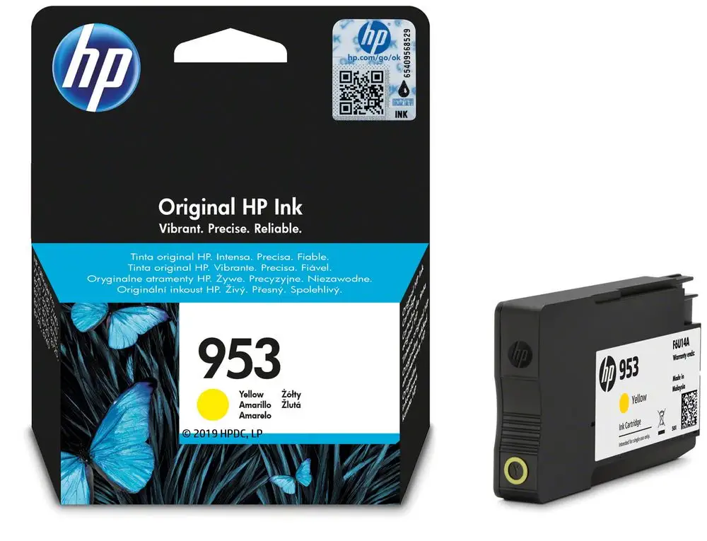 HP č.953 F6U14AE žlutá (yellow) originální cartridge