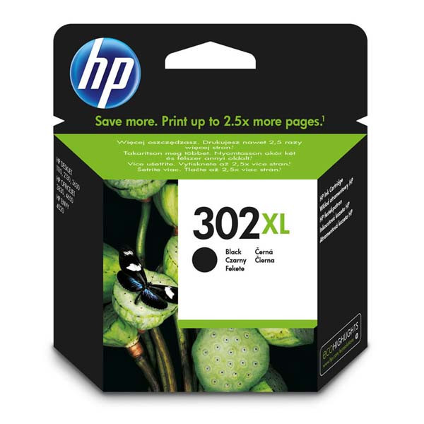 HP 302XL F6U68AE černá (black) originální inkoustová cartridge.
Proč koupit naši originální náplň?

Originální cartridge = záruka přímo od výrobce tiskárny
100 % použití v tiskárně - spolehlivý a bezproblémový tisk
Použitím originální náplně prodlužujete životnost tiskárny
Osvědčená špičková kvalita - jasný a čitelný text, jemná grafika, kvalitnější obrázky
Použití originální kazety nabízí rychlý a vysoký výkon a přesto stabilní výsledky = EFEKTIVNÍ TISK
Jednoduchá instalace a údržba
Zajišťujeme bezplatnou recyklaci originálních náplní
Garance Vaší spokojenosti s použitím naší originální náplně

Kód výrobce: F6U68AE#BA3