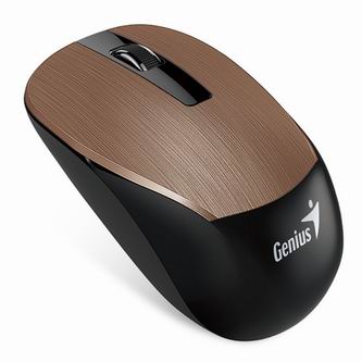 Genius Myš NX-7015, 1600DPI, 2.4 [GHz], optická, 3tl., bezdrátová, měděná, 1 ks AA, Blue-eye senzor