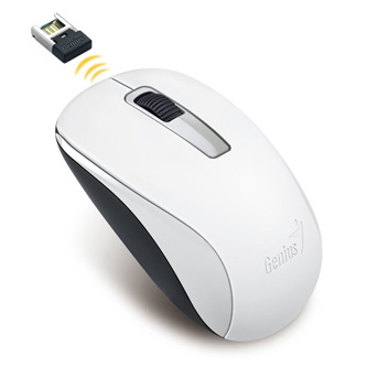 Levně Genius Myš NX-7005, 1200DPI, 2.4 [GHz], optická, 3tl., bezdrátová USB, bílá, AA