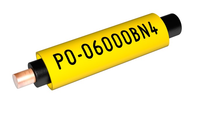 Partex PO-01000DN9, bílá, 60m, 1,3-1,8mm, popisovací PVC bužírka s tvarovou pamětí, PO oválná
