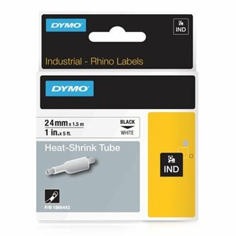 Dymo Rhino 1805443, 24mm x 1,5m, černý tisk/bílý podklad, originální páska