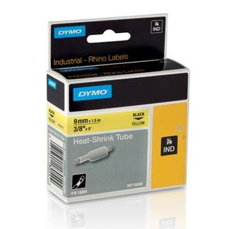 Dymo Rhino 18054, S0718290, 9mm x 1,5m černý tisk / žlutý podklad, originální páska