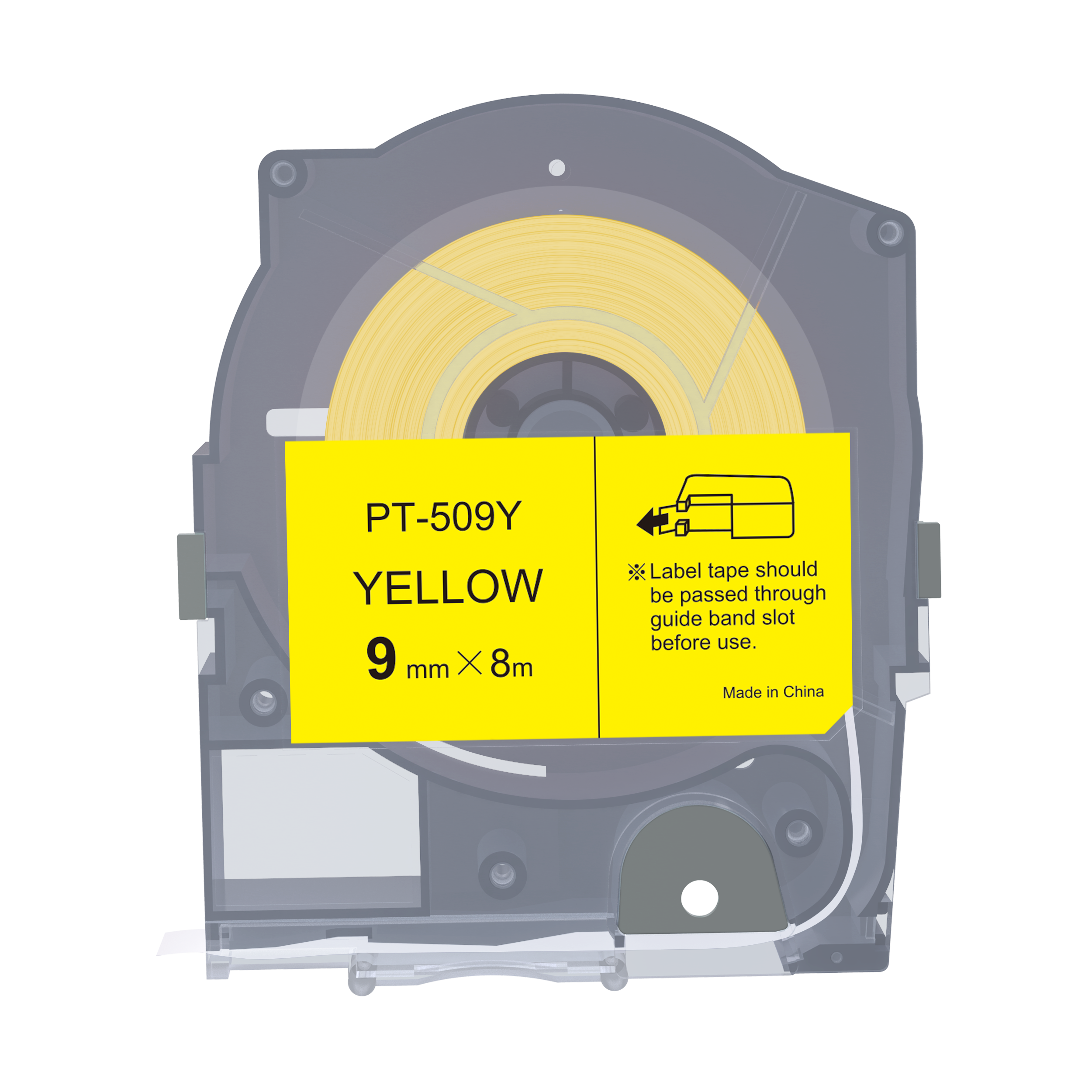 Max LM-509Y, 9mm x 8m, žlutá kompatibilní páska