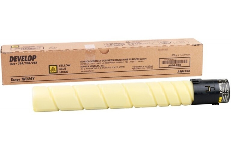 Develop TN-324Y A8DA2D0 žltý (yellow) originálny toner.
Prečo kúpiť našu originálnu náplň?
 

Originálny toner = záruka priamo od výrobcu tlačiarne
100% použitie v tlačiarni - bezproblémové fungovanie s vašou tlačiarňou
Použitím originálnej náplne predlžujete životnosť tlačiarne
Osvedčená špičková kvalita - vysokokvalitná a spoľahlivá tlač originálnou tlačovou kazetou od prvej do poslednej stránky
Trvalé a profesionálne výsledky tlače - dlhodobá udržateľnosť tlače
Kratšie zdržanie pri tlači stránok
Garancia Vašej spokojnosti pri použití našej originálnej náplne
Zabezpečujeme bezplatnú recykláciu originálnych náplní
Zlyhanie náplne v menej ako 1% prípadov
Jednoduchá a rýchla výmena náplne

Kód výrobcu: A8DA2DA