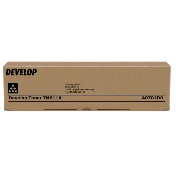 Develop TN-611K A0701D0 čierny (black) originálny toner.
Prečo kúpiť našu originálnu náplň?
 

Originálny toner = záruka priamo od výrobcu tlačiarne
100% použitie v tlačiarni - bezproblémové fungovanie s vašou tlačiarňou
Použitím originálnej náplne predlžujete životnosť tlačiarne
Osvedčená špičková kvalita - vysokokvalitná a spoľahlivá tlač originálnou tlačovou kazetou od prvej do poslednej stránky
Trvalé a profesionálne výsledky tlače - dlhodobá udržateľnosť tlače
Kratšie zdržanie pri tlači stránok
Garancia Vašej spokojnosti pri použití našej originálnej náplne
Zabezpečujeme bezplatnú recykláciu originálnych náplní
Zlyhanie náplne v menej ako 1% prípadov
Jednoduchá a rýchla výmena náplne

Kód výrobcu: A0701D0