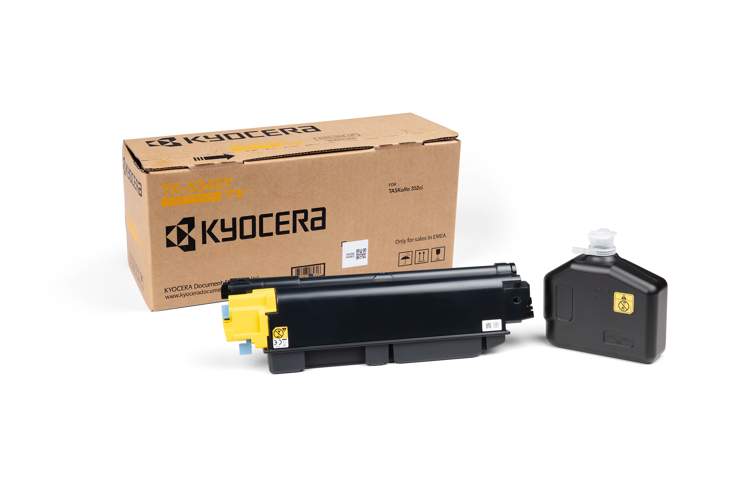 Kyocera TK-5345Y 1T02ZLANL0 žltý (yellow)  originálny toner.
   Originálny toner = záruka priamo od výrobcu tlačiarne 100% použitie v tlačiarni - bezproblémové fungovanie s vašou tlačiarňou Použitím originálnej náplne predlžujete životnosť tlačiarne Osvedčená špičková kvalita - vysokokvalitná a spoľahlivá tlač originálnou tlačovou kazetou od prvej do poslednej stránky Trvalé a profesionálne výsledky tlače - dlhodobá udržateľnosť tlače Kratšie zdržanie pri tlači stránok Garancia Vašej spokojnosti pri použití našej originálnej náplne Zabezpečujeme bezplatnú recykláciu originálnych náplní Zlyhanie náplne v menej ako 1% prípadov Jednoduchá a rýchla výmena náplne  Kód výrobcu: 1T02ZLANL0