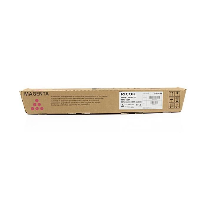 Ricoh 841819 purpurová (magenta) originálny toner.
Prečo kúpiť našu originálnu náplň?
 

Originálny toner = záruka priamo od výrobcu tlačiarne
100% použitie v tlačiarni - bezproblémové fungovanie s vašou tlačiarňou
Použitím originálnej náplne predlžujete životnosť tlačiarne
Osvedčená špičková kvalita - vysokokvalitná a spoľahlivá tlač originálnou tlačovou kazetou od prvej do poslednej stránky
Trvalé a profesionálne výsledky tlače - dlhodobá udržateľnosť tlače
Kratšie zdržanie pri tlači stránok
Garancia Vašej spokojnosti pri použití našej originálnej náplne
Zabezpečujeme bezplatnú recykláciu originálnych náplní
Zlyhanie náplne v menej ako 1% prípadov
Jednoduchá a rýchla výmena náplne

Kód výrobca: 841819