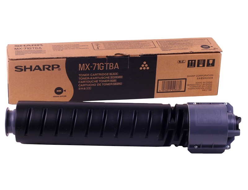 Sharp MX-71GTBA černý (black) originální toner.
Proč koupit naši originální náplň?

Originální toner = záruka přímo od výrobce tiskárny
100 % použití v tiskárně - bezproblémové fungování s vaši tiskárnou
Použitím originální náplně prodlužujete životnost tiskárny
Osvědčená špičková kvalita - vysoce kvalitní a spolehlivý tisk originální tiskovou kazetou od první do poslední stránky
Trvalé a profesionální výsledky tisku - dlouhodobá udržitelnost tisku
Kratší prodleva při tisku stránek
Garance Vaší spokojenosti s použitím naší originální náplně
Zajišťujeme bezplatnou recyklaci originálních náplní
Selhaní náplně v méně než 1% případů
Snadná a rychlá výměna náplně

Kód výrobce: MX-71GTBA