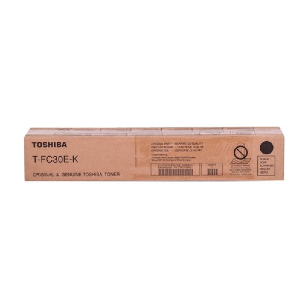 Toshiba TFC30EK čierny (black) originálny toner.
Prečo kúpiť našu originálnu náplň?
 

Originálny toner = záruka priamo od výrobcu tlačiarne
100% použitie v tlačiarni - bezproblémové fungovanie s vašou tlačiarňou
Použitím originálnej náplne predlžujete životnosť tlačiarne
Osvedčená špičková kvalita - vysokokvalitná a spoľahlivá tlač originálnou tlačovou kazetou od prvej do poslednej stránky
Trvalé a profesionálne výsledky tlače - dlhodobá udržateľnosť tlače
Kratšie zdržanie pri tlači stránok
Garancia Vašej spokojnosti pri použití našej originálnej náplne
Zabezpečujeme bezplatnú recykláciu originálnych náplní
Zlyhanie náplne v menej ako 1% prípadov
Jednoduchá a rýchla výmena náplne

Kód výrobca: T-FC30EK