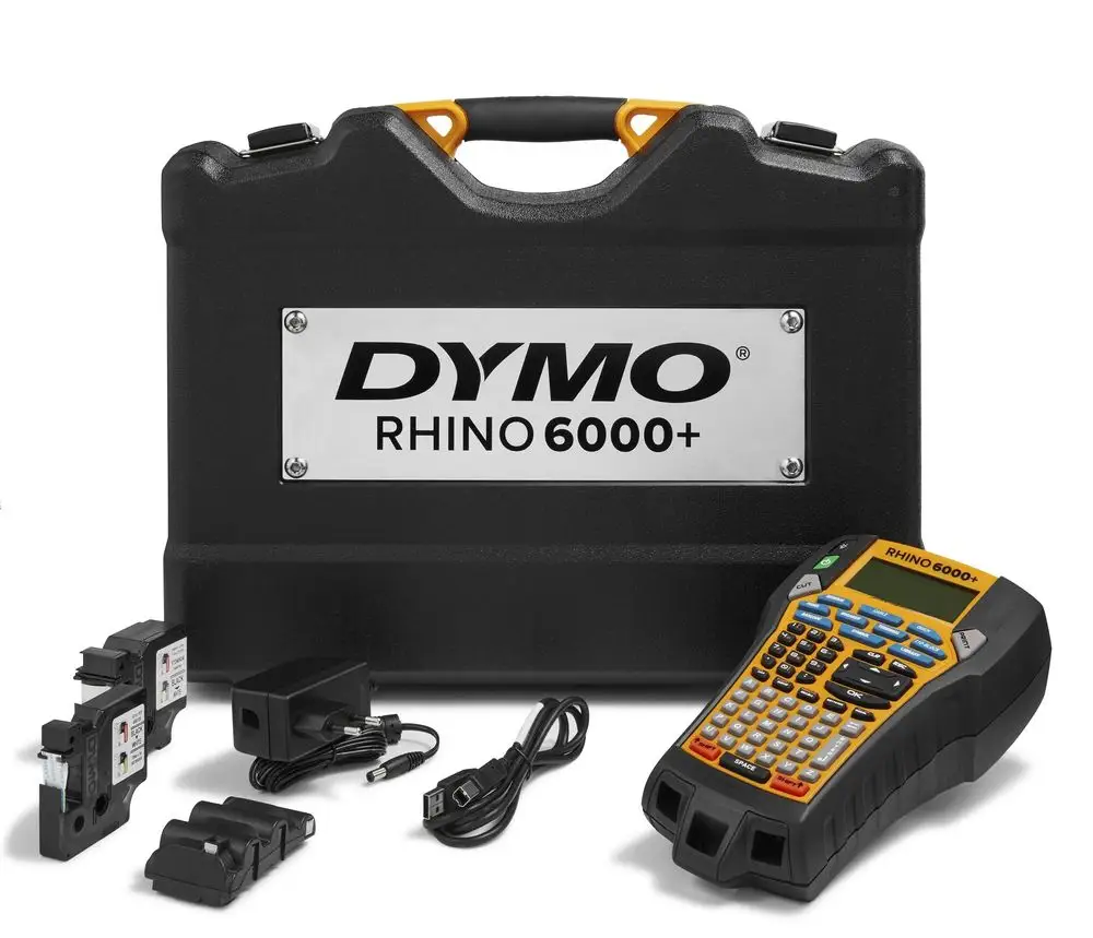 Dymo RHINO 6000+ 2122966 tlačiareň štítkov s kufrom.

Štítkovač RHINO 6000+ je prvou tlačiarňou štítkov z radu produktov RHINO, ktorá je vybavená počítačom.
Môžete si vybrať z najširšieho sortimentu pások na trhu.

Vlastnosti a výhody:


Využíva termálnu tlač/termotlač - nepotrebuje atramentové kazety!
Možnosť pripojenia k počítaču prostredníctvom kábla USB
Funkčné tlačidlá jedným dotykom na rýchle označovanie káblov, spojovacích krabíc, svorkovníc, prepojovacích panelov a mnohých ďalších
Elektronické odrezávanie štítkov
Tlač na pásky D1 a Rhino D1 so šírkou 6, 9, 12, 19 a 24 mm
Vytlačí šesť rôznych čiarových kódov
Viac ako 250 ľahko prístupných predprogramovaných priemyselných termínov a symbolov šetrí čas a štandardizuje výrobu etikiet
Jednoduchá príprava štítkov pomocou vysunutia rezačky a kazety jedným tlačidlom

Kufríková sada obsahuje:
 

Tvrdé puzdro na prenášanie
24 mm biela flexibilná nylonová páska
9 mm biela vinylová páska
Nabíjateľná lítium-iónová batéria a adaptér
Odkaz na stiahnutie softvéru DYMO ID zadarmo