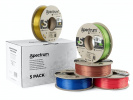 Spectrum 80750 3D filament, PLA Silk, 1,75mm, 5x250g, mix Glorious Gold, Spicy Copper, Apple Green, Ruby Red, Indigo Blue