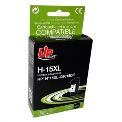 UPrint kompatibilní ink s C6615DE, HP 15, H-15XL, black, 720str., 40ml