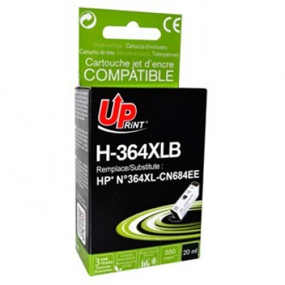 UPrint kompatibilní ink s CN684EE, HP 364XL, H-364XLB, black, 20ml, s čipem