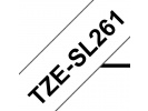 Brother TZ-SL261 / TZe-SL261, 36mm x 8m, černý tisk / bílý podklad, kompatibilní páska