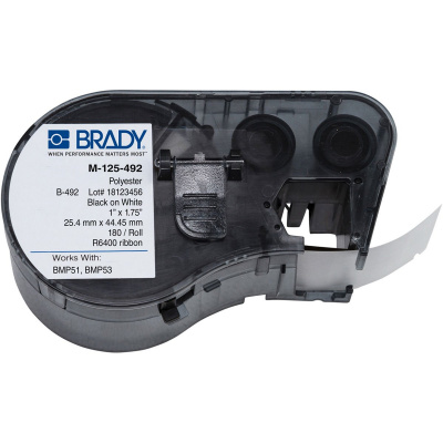 Brady M-125-492 / 134101, FreezerBondz labels for the Printer, 44.45 mm x 25.40 mm