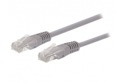 Kabel C-TECH CB-PP5-1.5 patchcord Cat5e, UTP, šedý, 1,5m