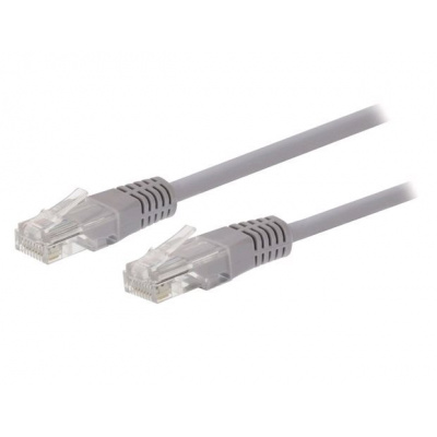 Kabel C-TECH CB-PP5-1.5 patchcord Cat5e, UTP, šedý, 1,5m