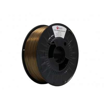 Tisková struna (filament) C-TECH PREMIUM LINE, Silk PLA, bronz, 1,75mm, 1kg