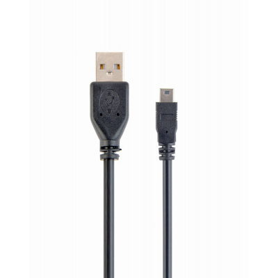 Kabel CABLEXPERT CCP-USB2-AM5P-1 USB A-MINI 5PM 2.0 30cm HQ, zlacené kontakty