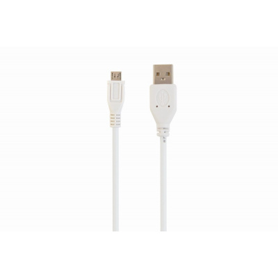 Kabel CABLEXPERT CCP-mUSB2-AMBM-W-0.5M USB A Male/Micro B Male 2.0, 0,5m, White, High Quality