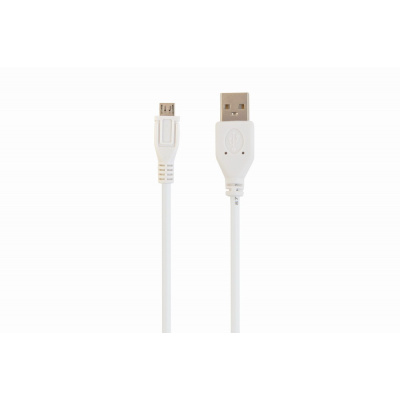 Kabel CABLEXPERT CCP-mUSB2-AMBM-W-0.5M USB A Male/Micro B Male 2.0, 0,5m, White, High Quality